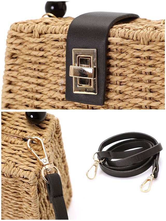 [単品]大粒パールハンドル＆ショルダーかごバッグ[2way] 【2025年再入荷/YUKATA by dazzy】