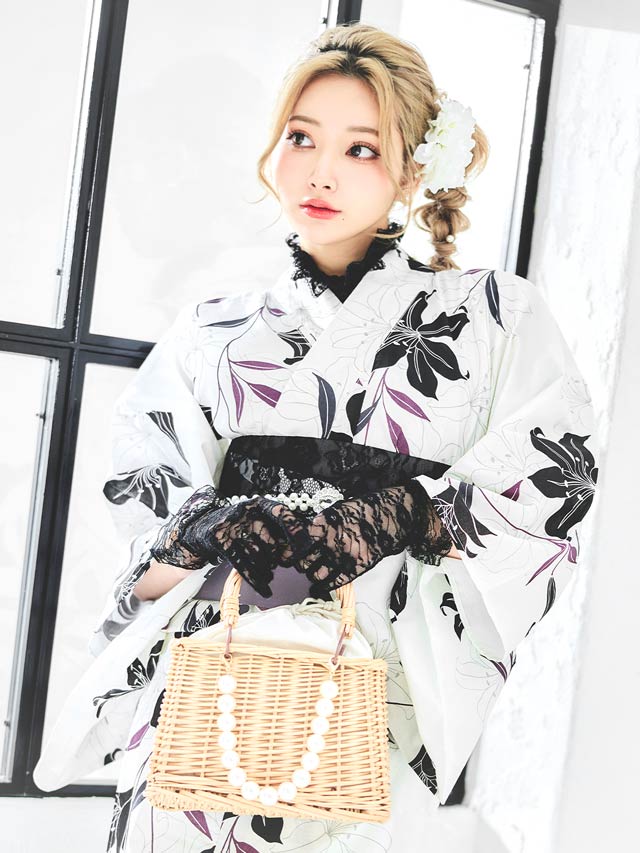[単品] オールフラワーレースグローブ【2025年再入荷/YUKATA by dazzy】