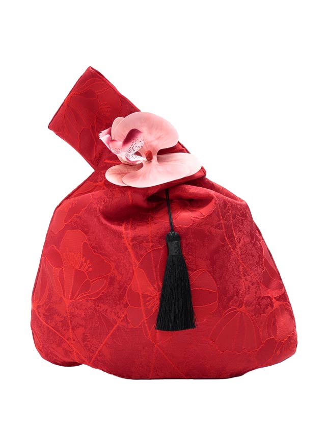 [単品]和花タッセル手提げバッグ【2025年新作/YUKATA by dazzy】