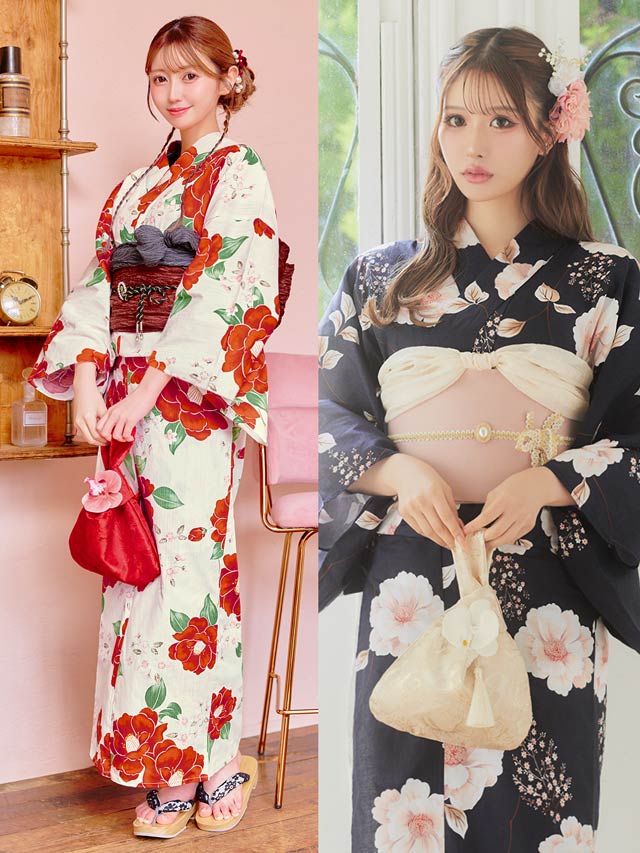 [単品]和花タッセル手提げバッグ【2025年新作/YUKATA by dazzy】