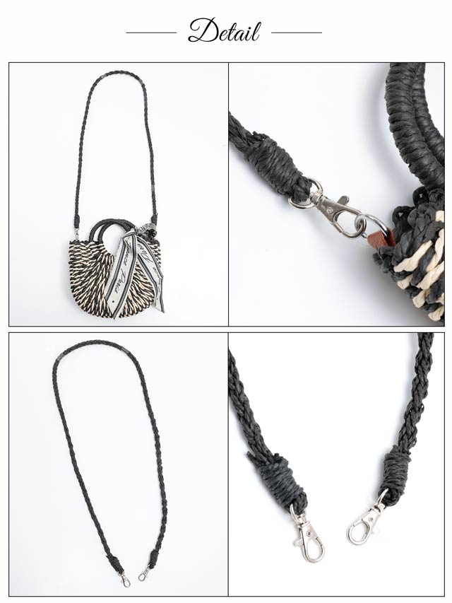 [単品]3wayスカーフ付きモノトーンかごバッグ【2025年新作/YUKATA by dazzy】