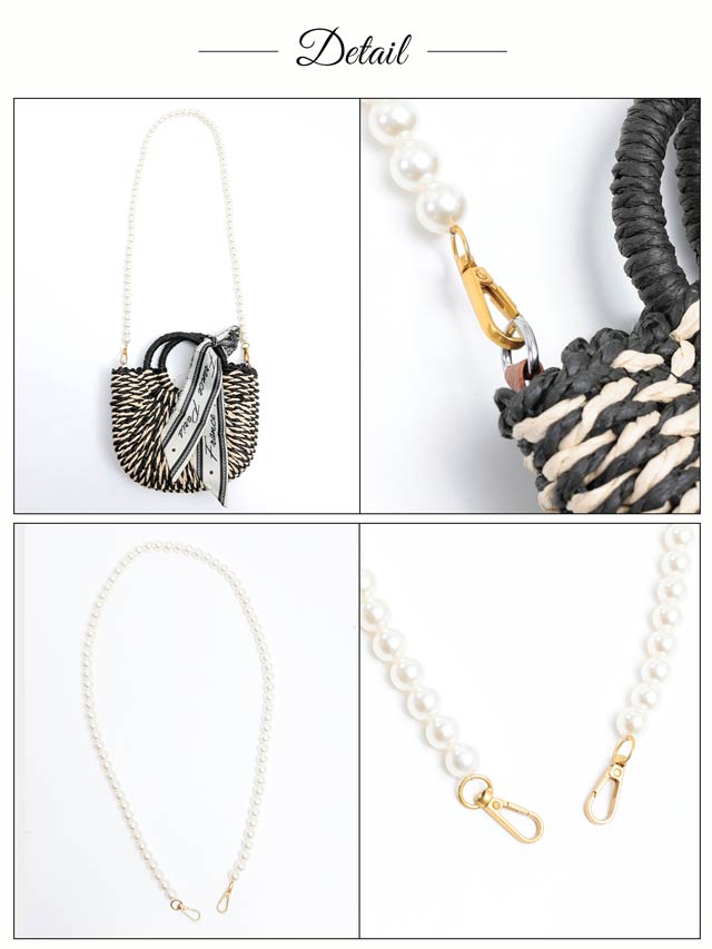 [単品]3wayスカーフ付きモノトーンかごバッグ【2025年新作/YUKATA by dazzy】