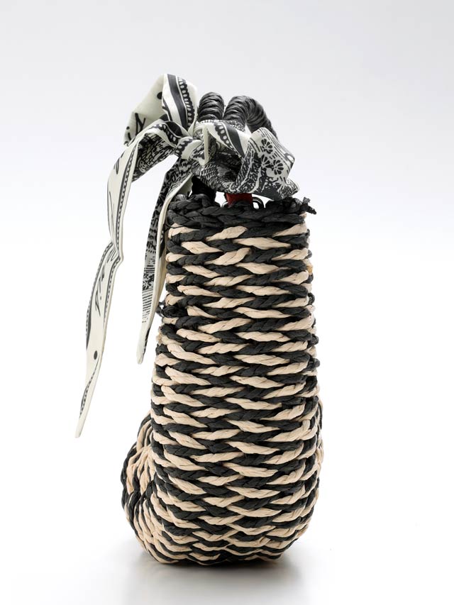 [単品]3wayスカーフ付きモノトーンかごバッグ【2025年新作/YUKATA by dazzy】