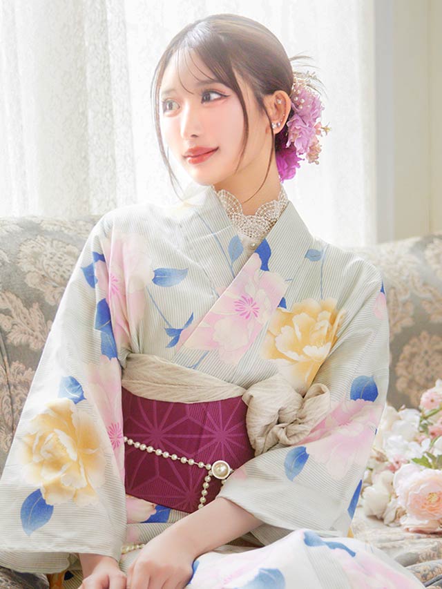 [単品]フラワースカラップレース付け襟【2025年新作/YUKATA by dazzy】