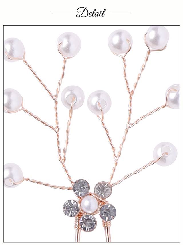 [5点SET]パールビジューフラワー髪飾り【2025年新作/YUKATA by dazzy】