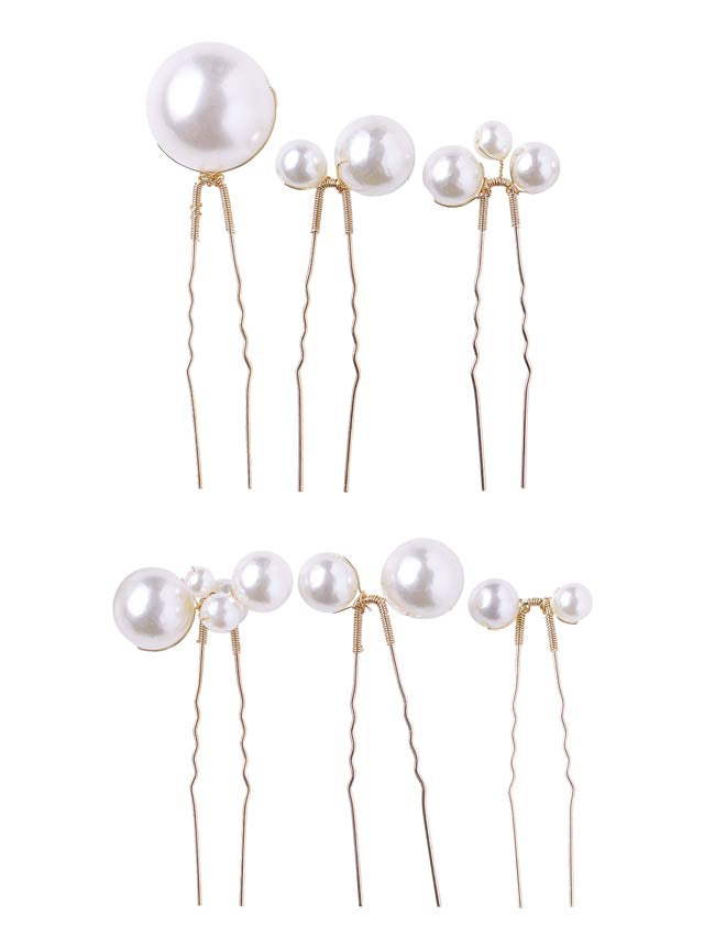 [6点SET]エレガントパール髪飾り【2025年新作/YUKATA by dazzy】