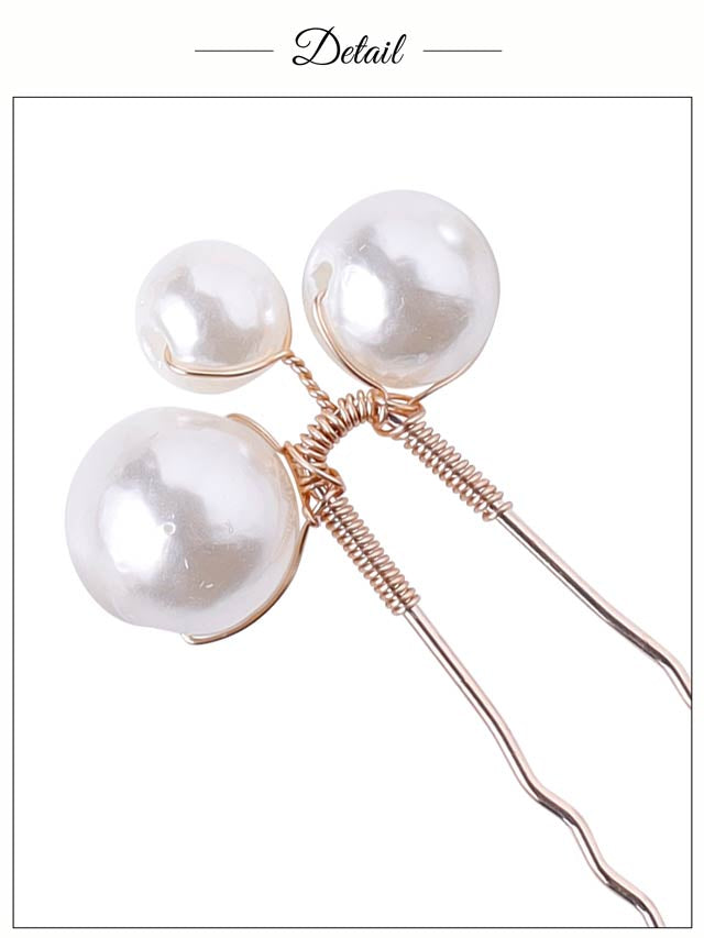 [6点SET]エレガントパール髪飾り【2025年新作/YUKATA by dazzy】