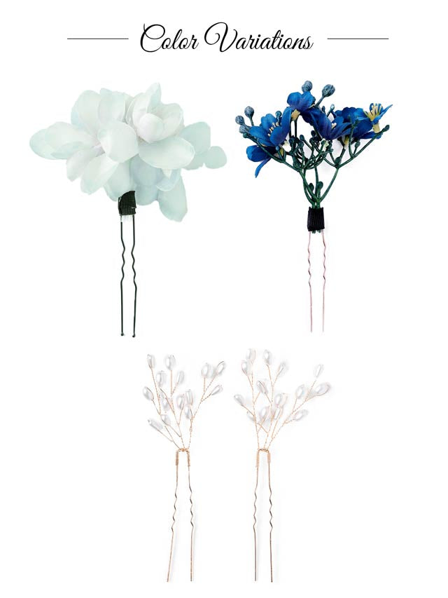 [4点SET]フラワーモチーフ×パール髪飾り【2025年新作/YUKATA by dazzy】