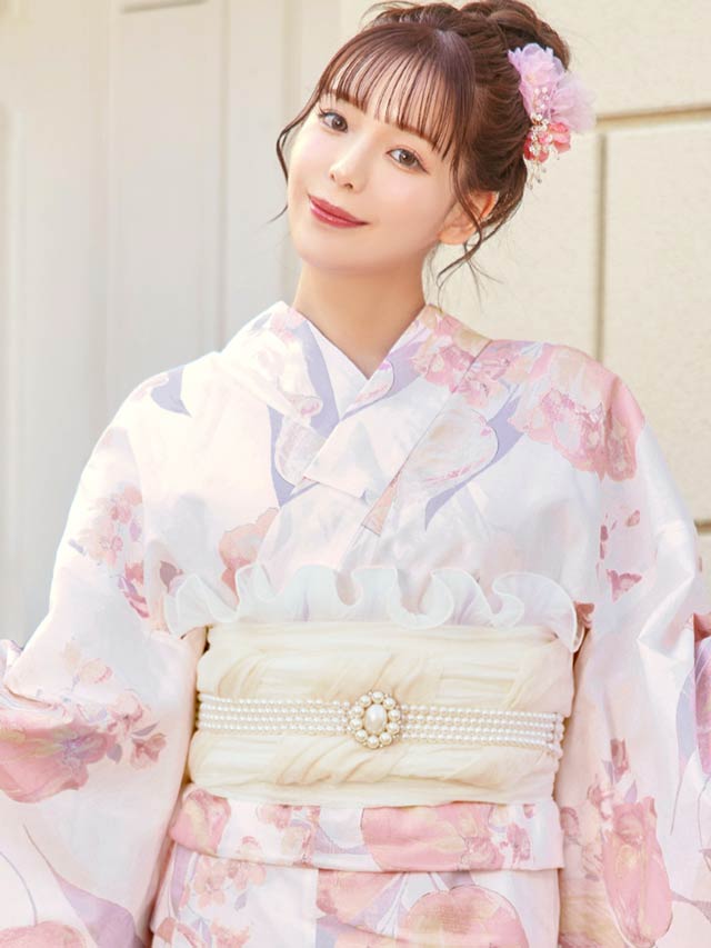 [単品]プリーツフリルシフォン帯飾り【YUKATA by dazzy 2025】