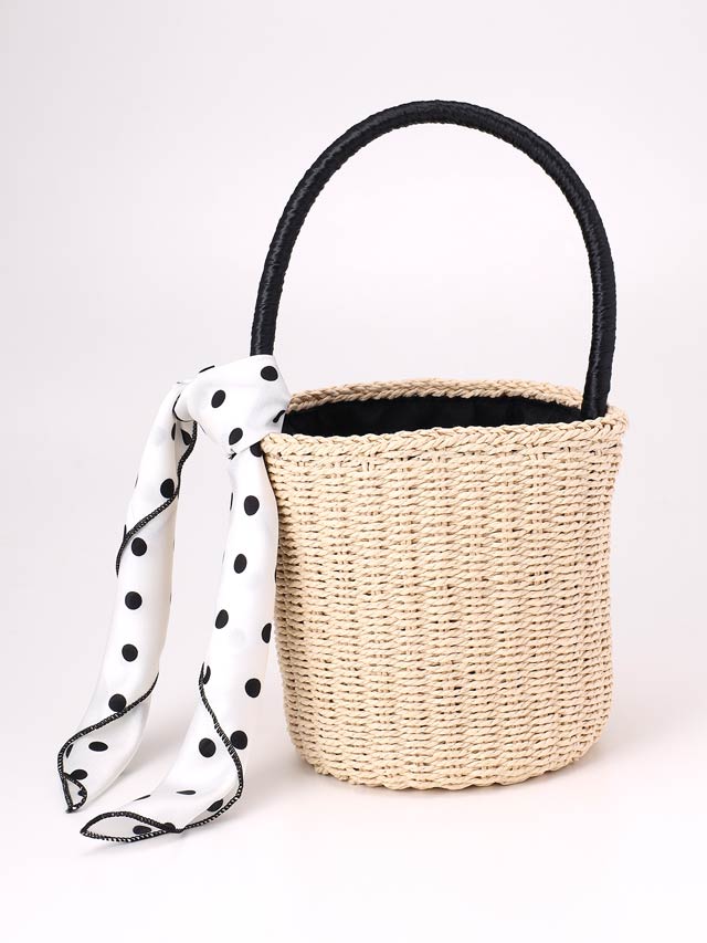 ワンハンドルリボンバスケットバッグ【dazzy beach/2025ビキニ】