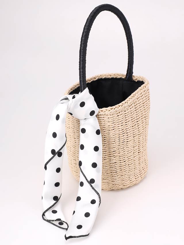 ワンハンドルリボンバスケットバッグ【dazzy beach/2025ビキニ】