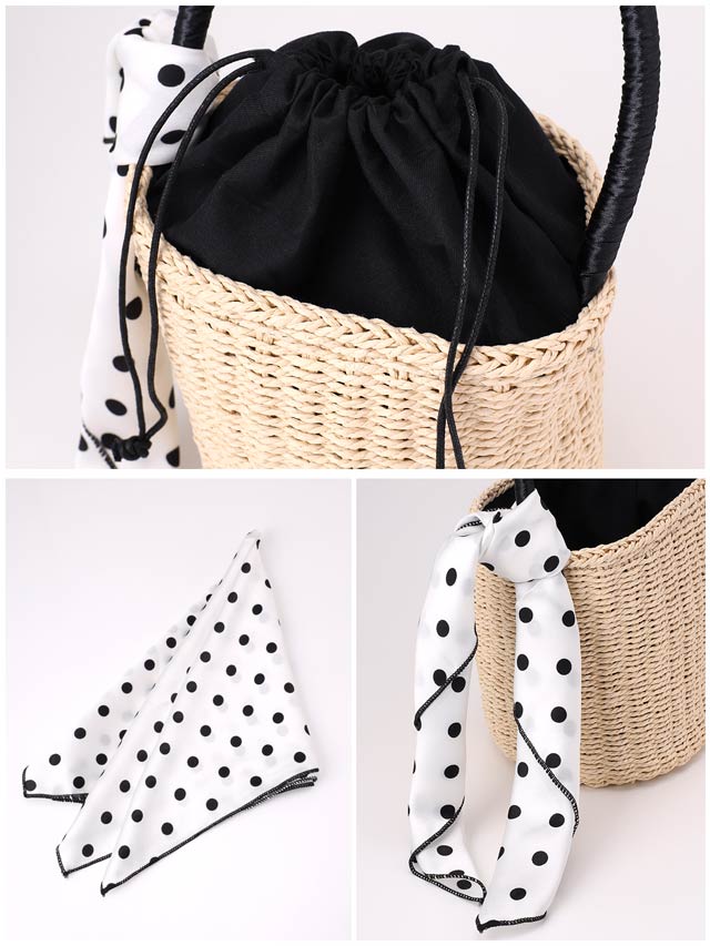 ワンハンドルリボンバスケットバッグ【dazzy beach/2025ビキニ】