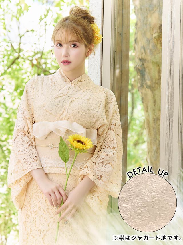 [2点SET]dazzyオリジナル花柄総レース浴衣【YUKATA by dazzy 2025】