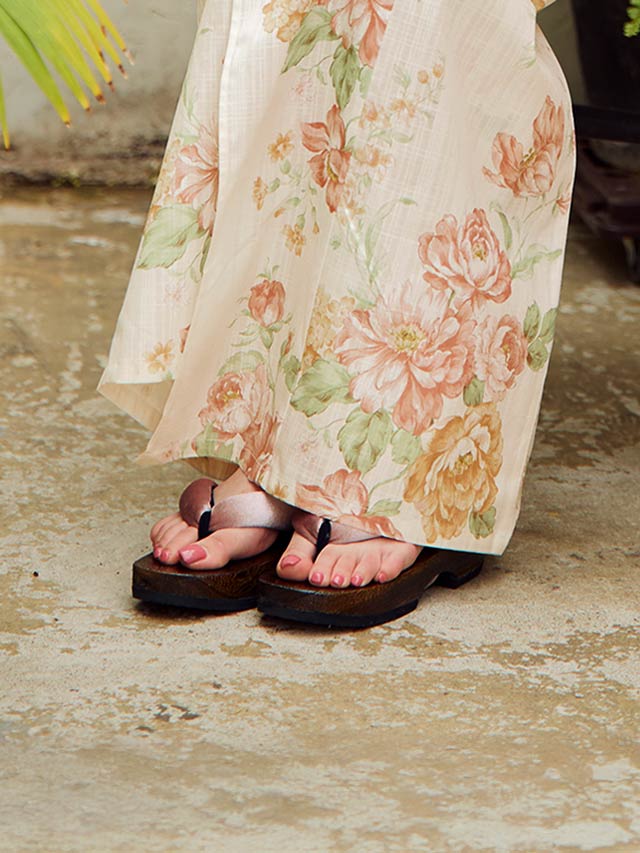 [単品]シンプルバイカラー下駄【YUKATA by dazzy 2025】