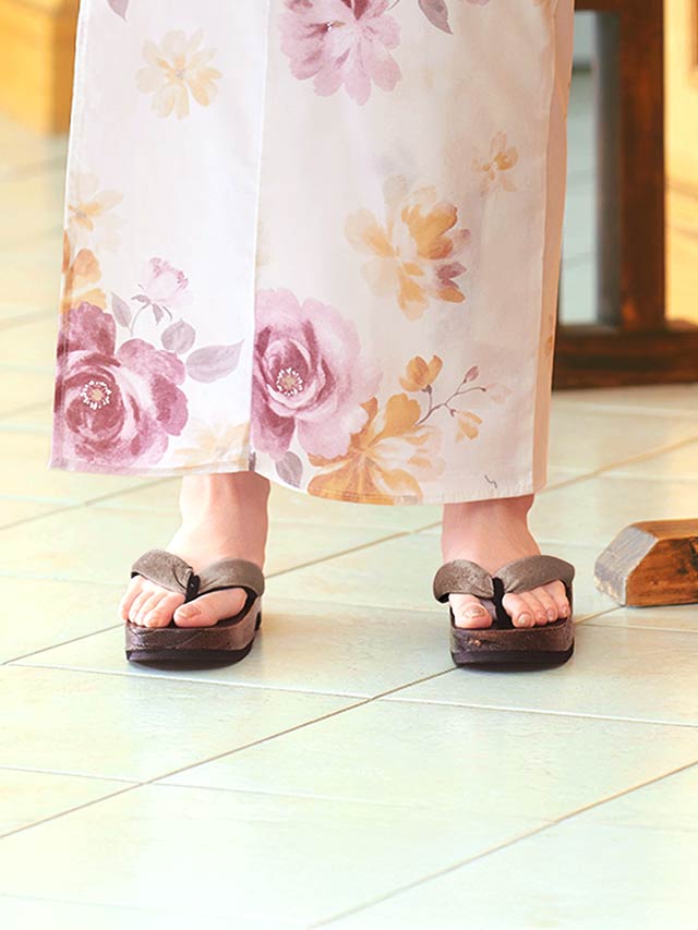 [単品]シンプルバイカラー下駄【YUKATA by dazzy 2025】