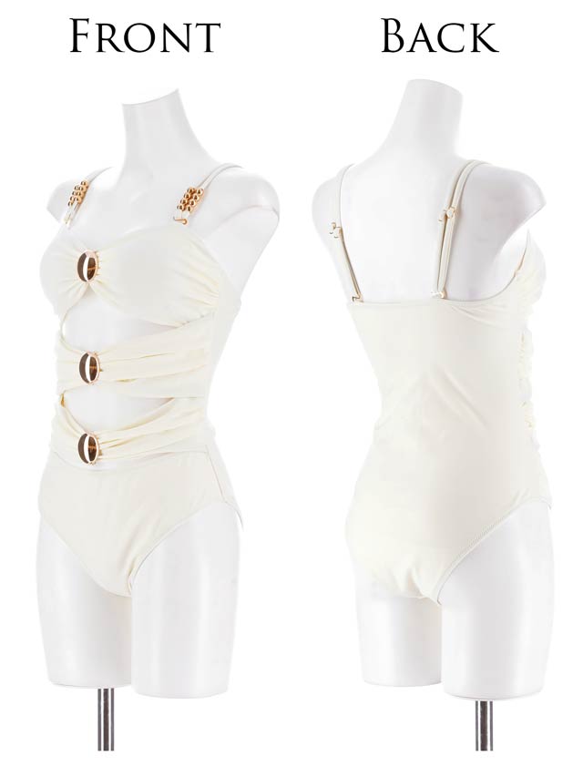 6/19新作!バンドゥカットビジューワンピース/水着【dazzy beach/2025ビキニ】