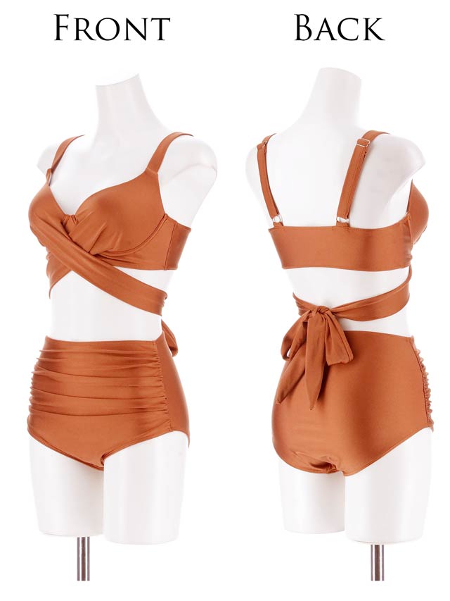 6/19新作![2点SET]バックリボンカシュクールビキニ/水着【dazzy beach/2025ビキニ】