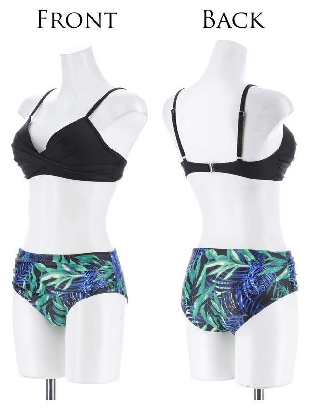 6/26UP[2点SET]ボタニカルカシュクールビキニ/水着【dazzy beach/2025ビキニ】