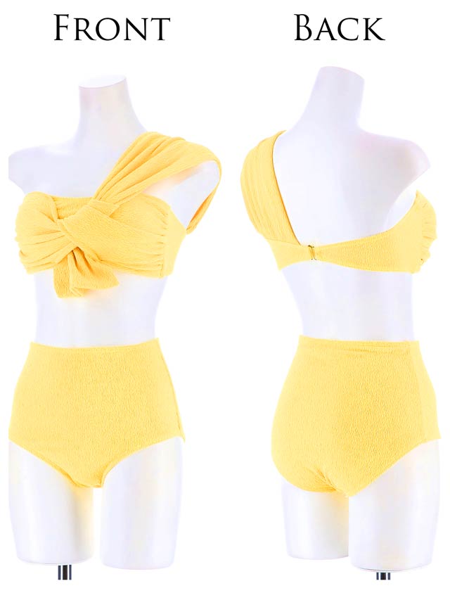 [2点SET]ツイストワンショルダーバンドゥビキニ/水着【dazzy beach/2025ビキニ】