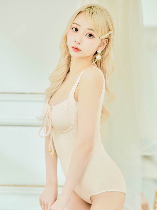 ワンカラーリボンバックカットワンピース/水着【dazzy beach/2025ビキニ】