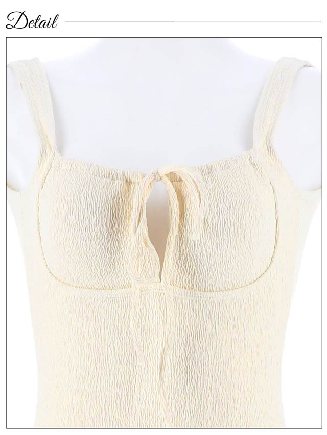 ワンカラーリボンバックカットワンピース/水着【dazzy beach/2025ビキニ】