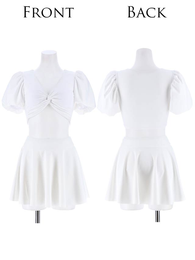 [3点SET]ツイストフレア半袖2wayビキニ/水着【dazzy beach/2025ビキニ】