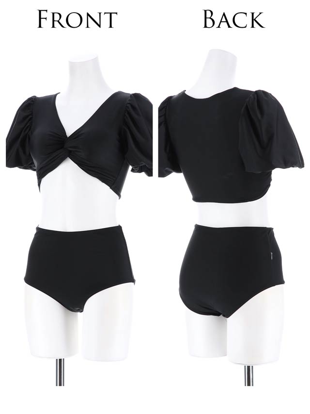 [3点SET]ツイストフレア半袖2wayビキニ/水着【dazzy beach/2025ビキニ】