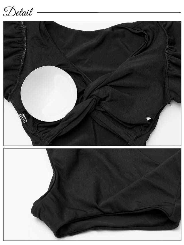 [3点SET]ツイストフレア半袖2wayビキニ/水着【dazzy beach/2025ビキニ】