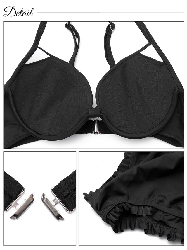 [3点SET]レイヤードフリルオフショル長袖2wayビキニ/水着【dazzy beach/2025ビキニ】