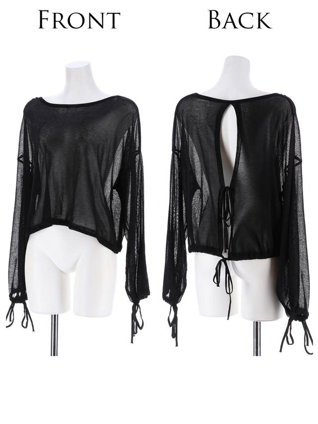 バックカット長袖シアートップス【dazzy beach/2025ビキニ】