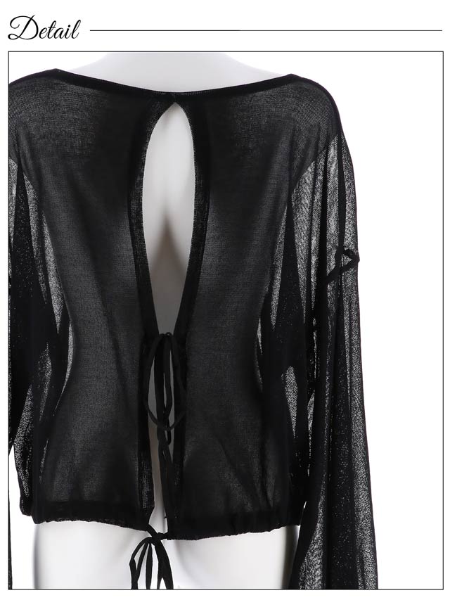 バックカット長袖シアートップス【dazzy beach/2025ビキニ】