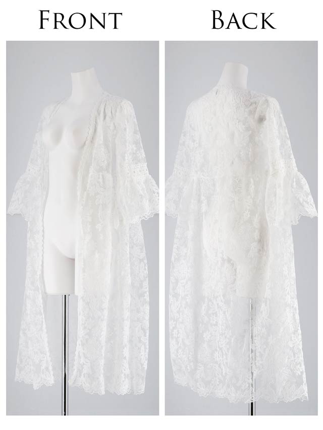 シースルーレースロングカーディガン【dazzy beach/2025ビキニ】