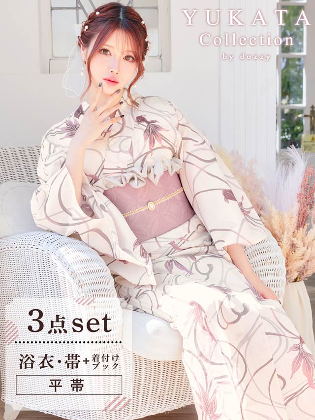 [3点SET]ナチュラルダスティー金魚柄浴衣【YUKATA by dazzy 2025】