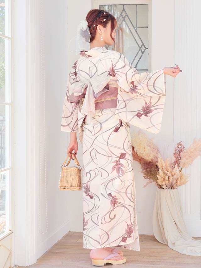 [3点SET]ナチュラルダスティー金魚柄浴衣【YUKATA by dazzy 2025】