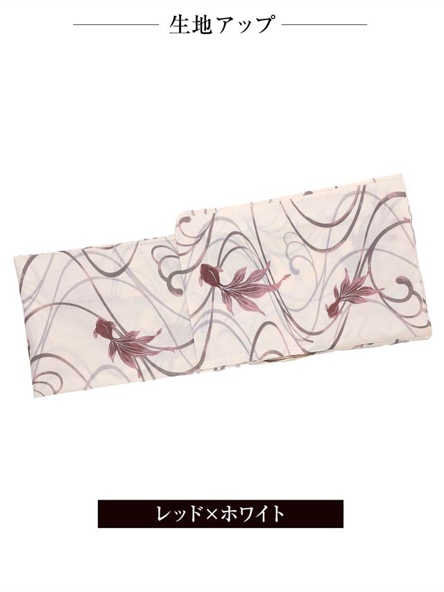 [3点SET]ナチュラルダスティー金魚柄浴衣【YUKATA by dazzy 2025】