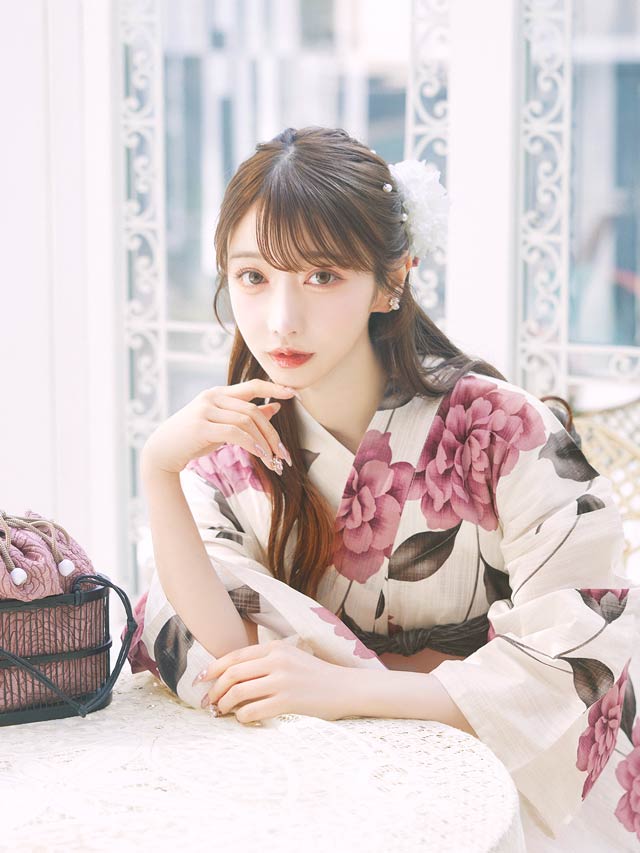 [3点SET]レトロガーリーピオニー浴衣【YUKATA by dazzy 2025】