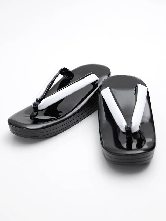 バイカラー厚底草履