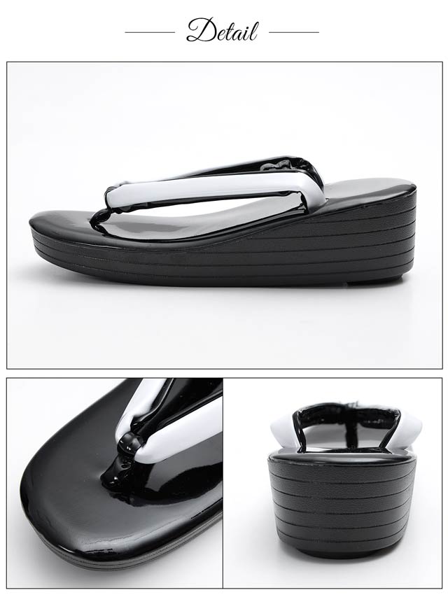 バイカラー厚底草履