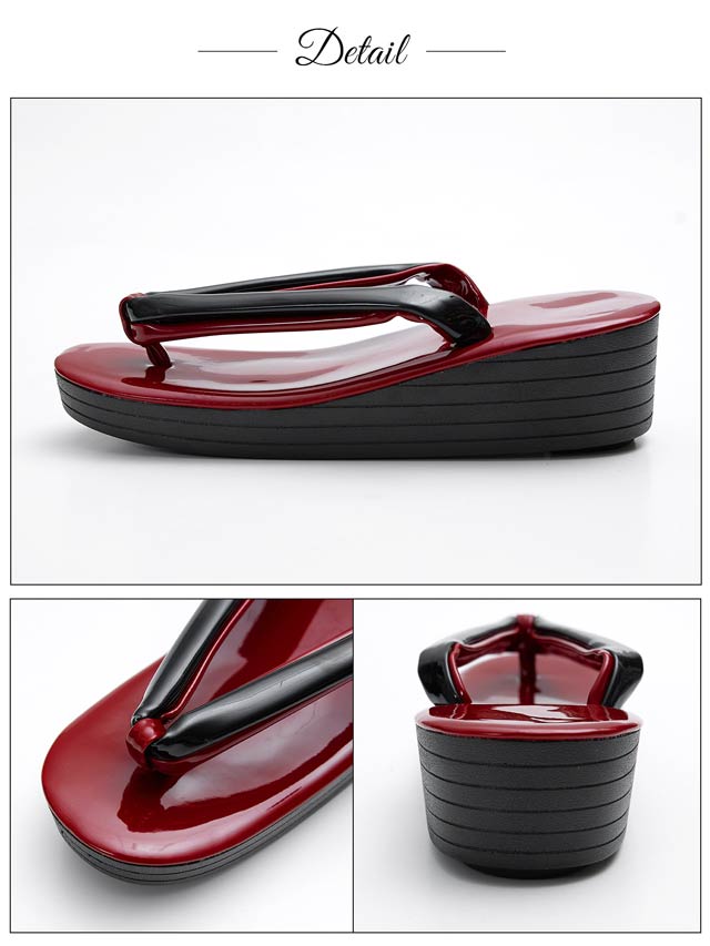 バイカラー厚底草履