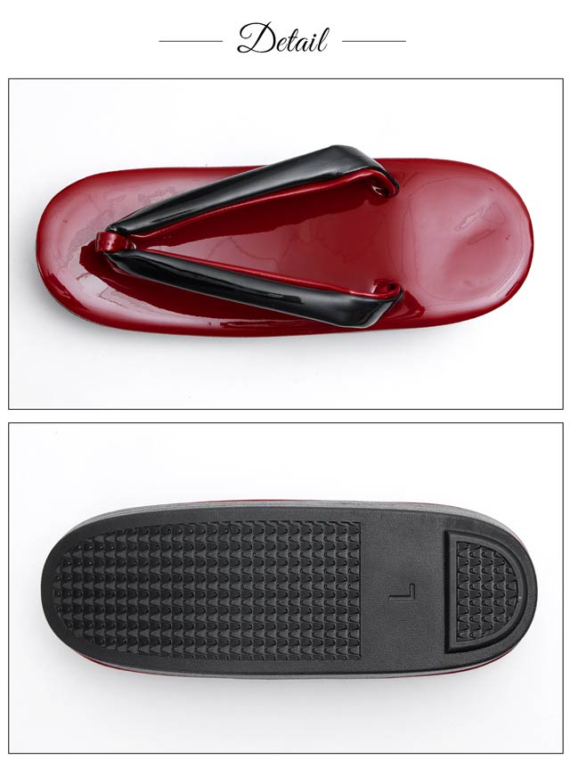 バイカラー厚底草履