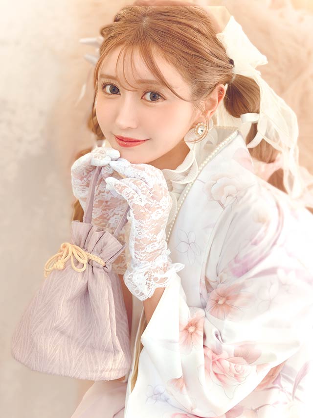 レトロモダン巾着バッグ