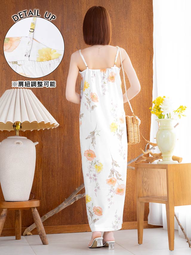 [ワンピース浴衣] 白地×パステルポピー柄浴衣[4点SET]【YUKATA by dazzy 2025】