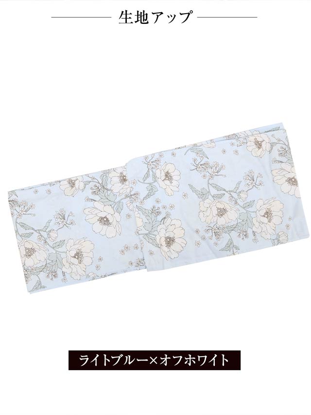 [3点SET]パステル線画アネモネ柄浴衣【YUKATA by dazzy 2025】