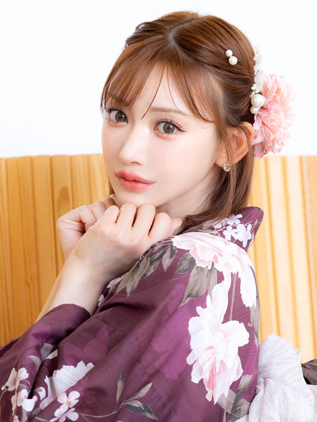 [3点SET]クラシカル薔薇柄浴衣【YUKATA by dazzy 2025】