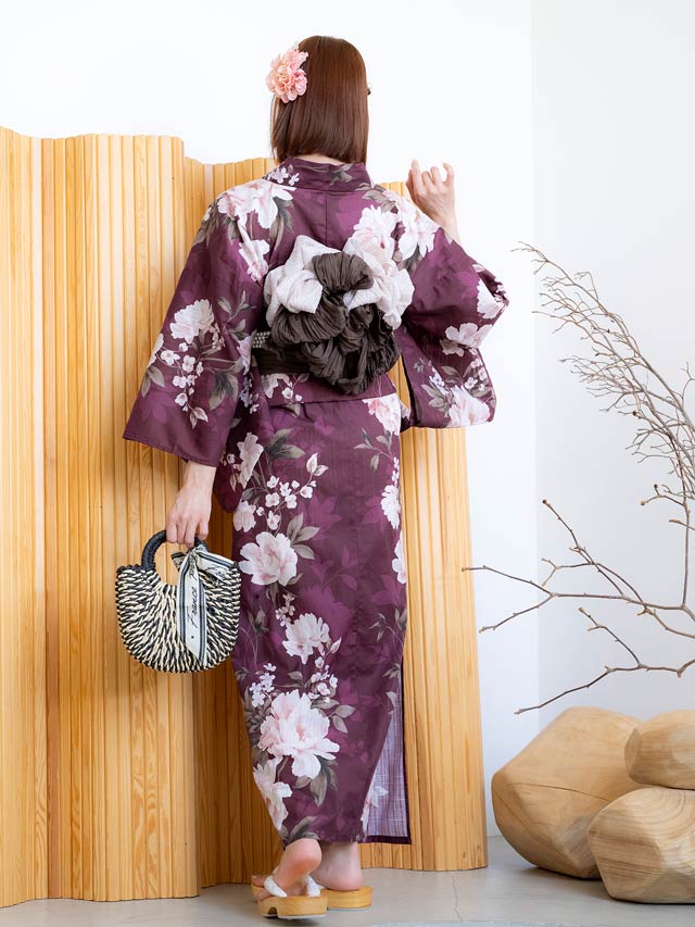 [3点SET]クラシカル薔薇柄浴衣【YUKATA by dazzy 2025】