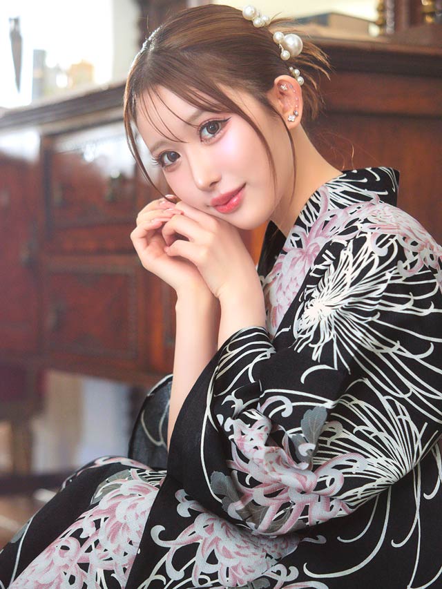 [3点SET]淡紫乱菊柄浴衣【YUKATA by dazzy 2025】