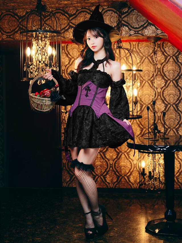 10/3新作![4点SET]ゴシック魔女コスチューム【2025ハロウィン/コスプレ】