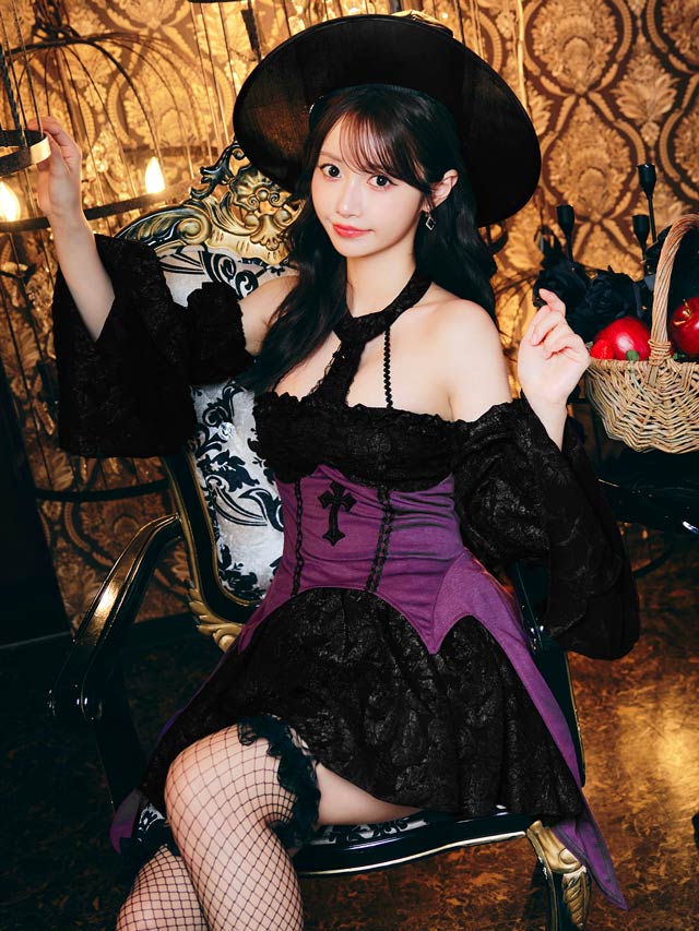 10/3新作![4点SET]ゴシック魔女コスチューム【2025ハロウィン/コスプレ】