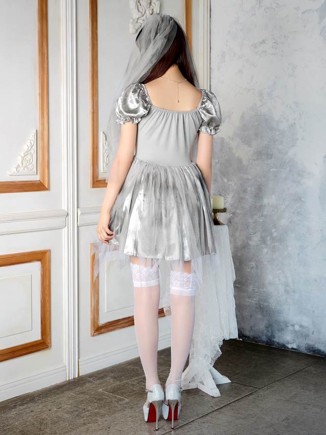 10/3新作![2点SET]花嫁ゾンビコスチューム[伊藤桃々着用]【2025ハロウィン/コスプレ】