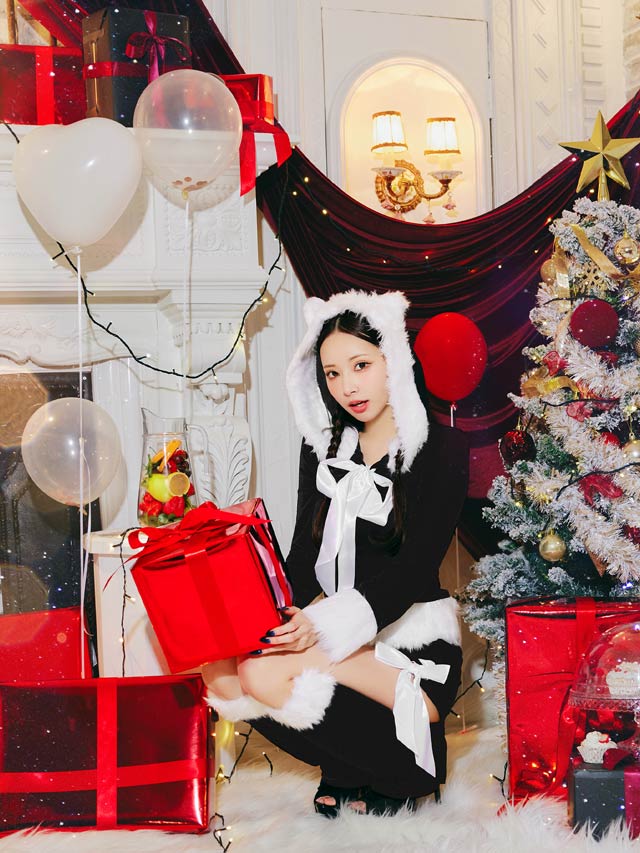 [3点セット]ネコ耳トップス＆ショートパンツセット【2025サンタ/コスプレ】